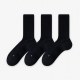 Men's  Tube Sports Socks For Autumn (Black,  3 Pairs)